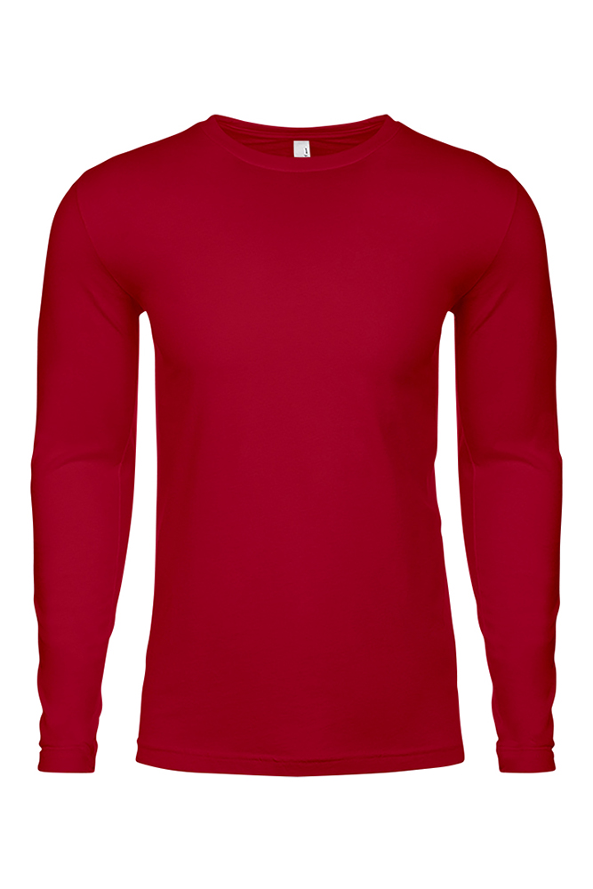 Next Level Men's Cotton Long-Sleeve Crew